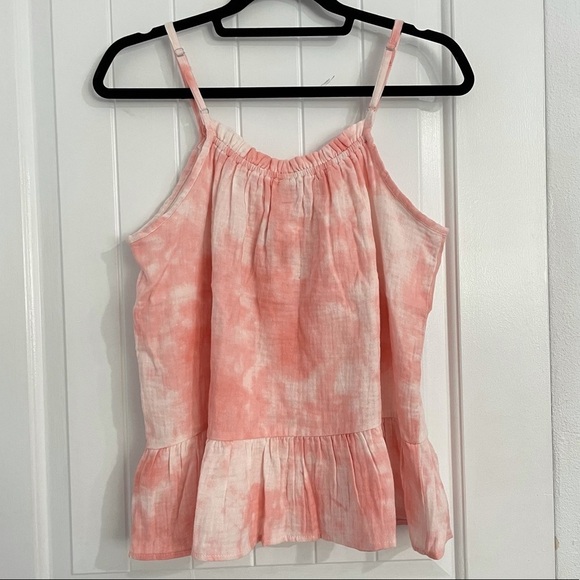 NWT Magaschoni Pink Tie-Dye Organic Cotton Tank Top - Picture 4 of 4